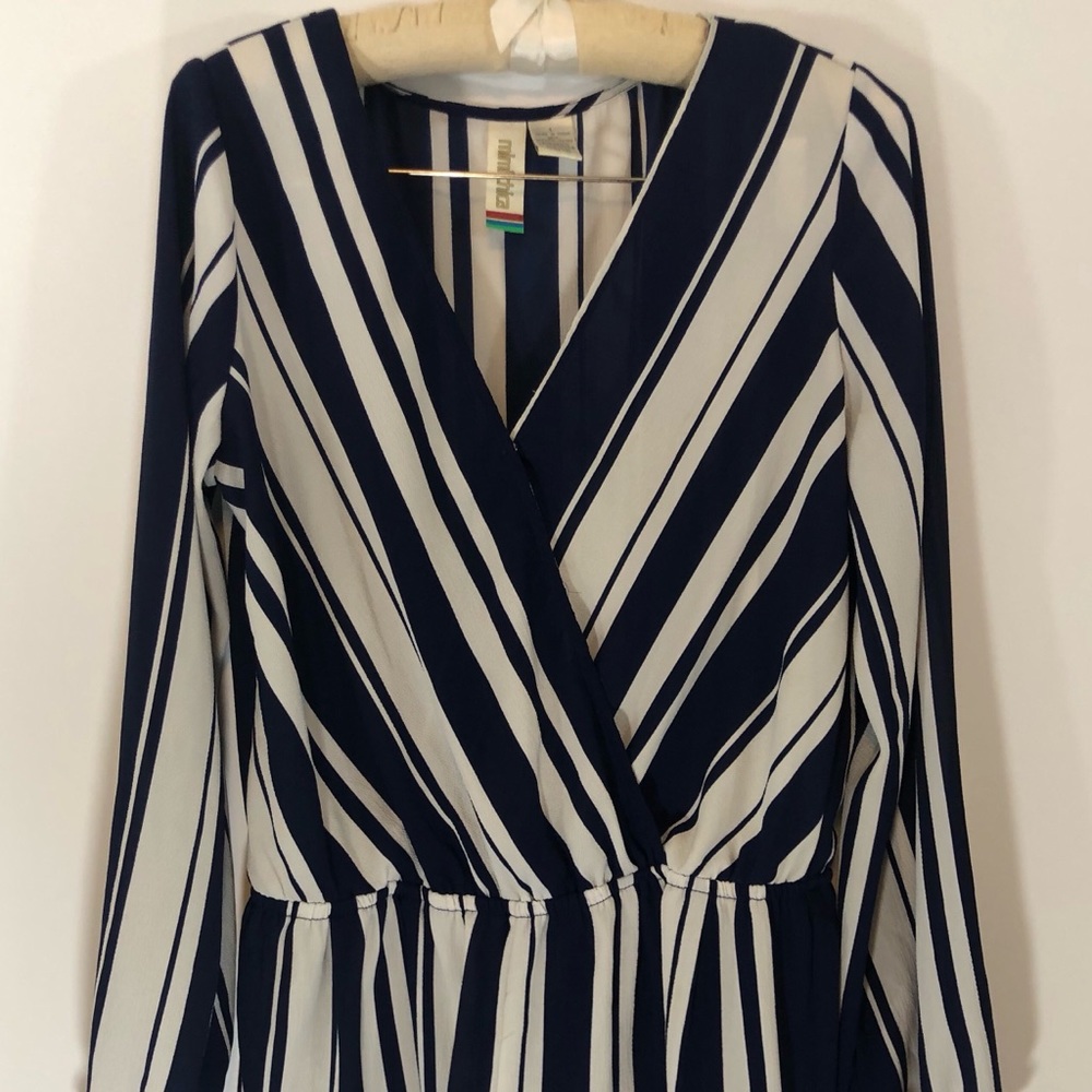Mimi Chica Romper Navy and White Sz L